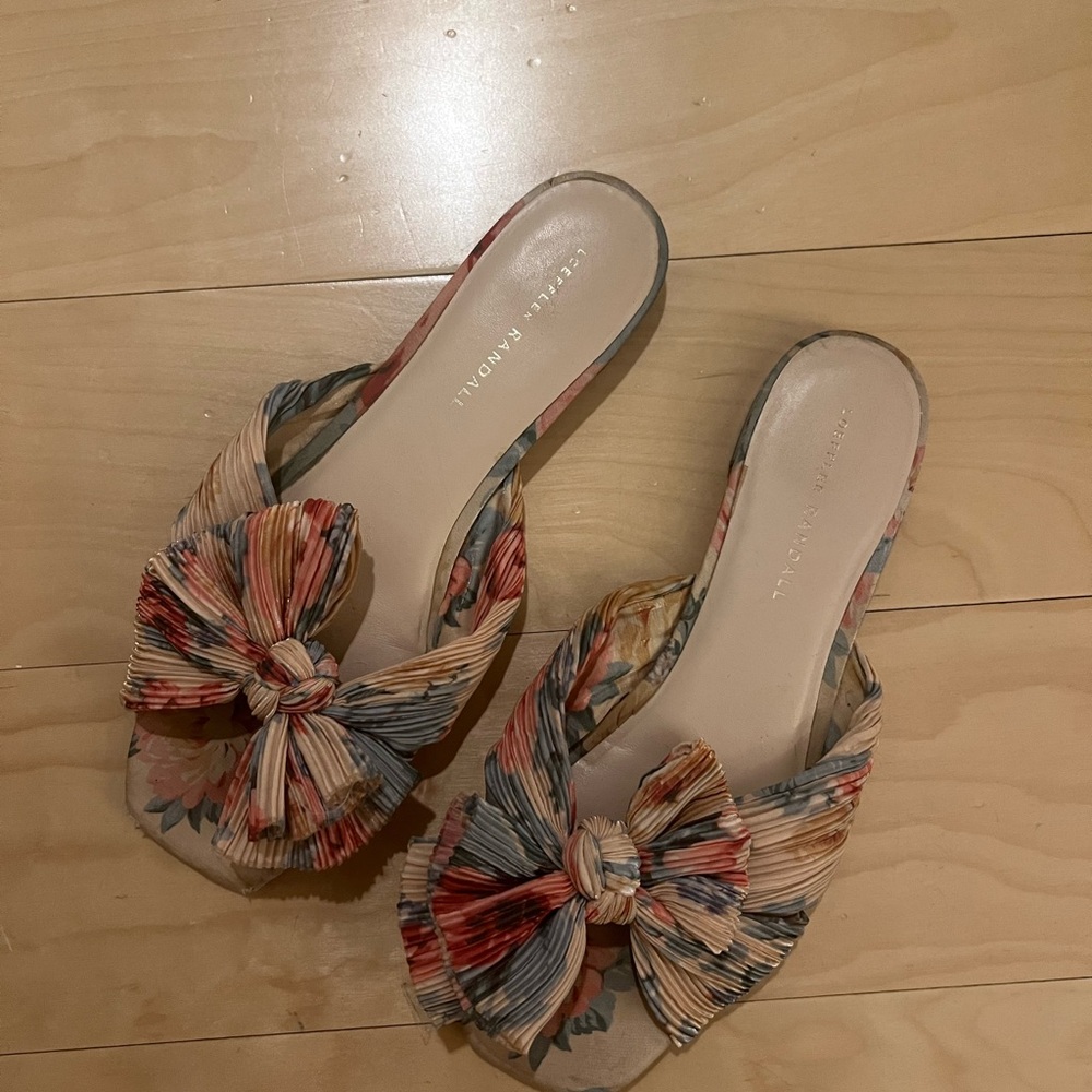 Loeffler Randall Women's Daphne Pleated Knot Flat Sandals